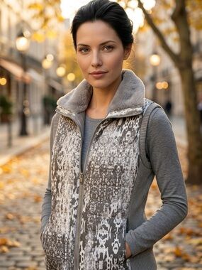 Ruby Rd. Puffer Vest with Faux Fur Collar - Size Large